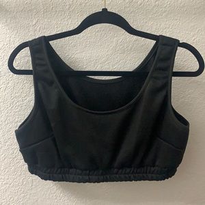 NWOT Black Cropped Lounge Tank